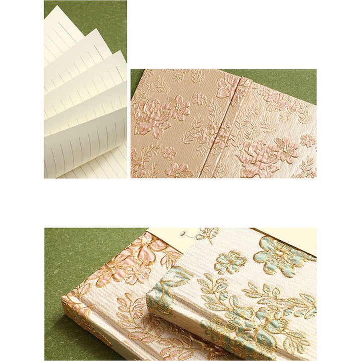 A5 Plum Blossom Cloth Cover Notebook For Daily Record