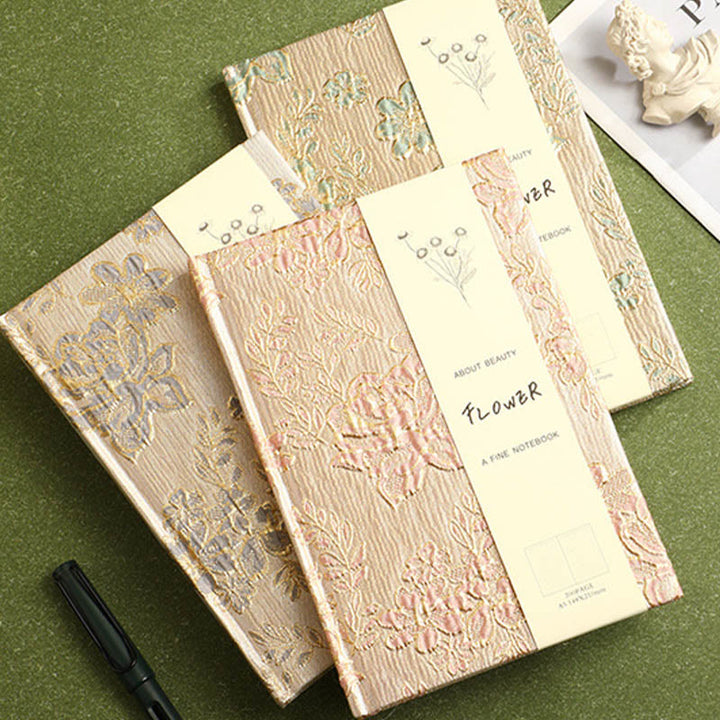 A5 Plum Blossom Cloth Cover Notebook For Daily Record