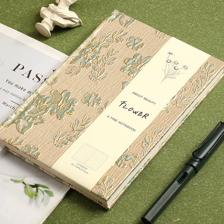 A5 Plum Blossom Cloth Cover Notebook For Daily Record