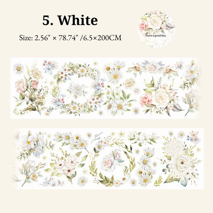 Floral Washi Tape Sticker Self-Adhesive Scrapbook DIY Decor