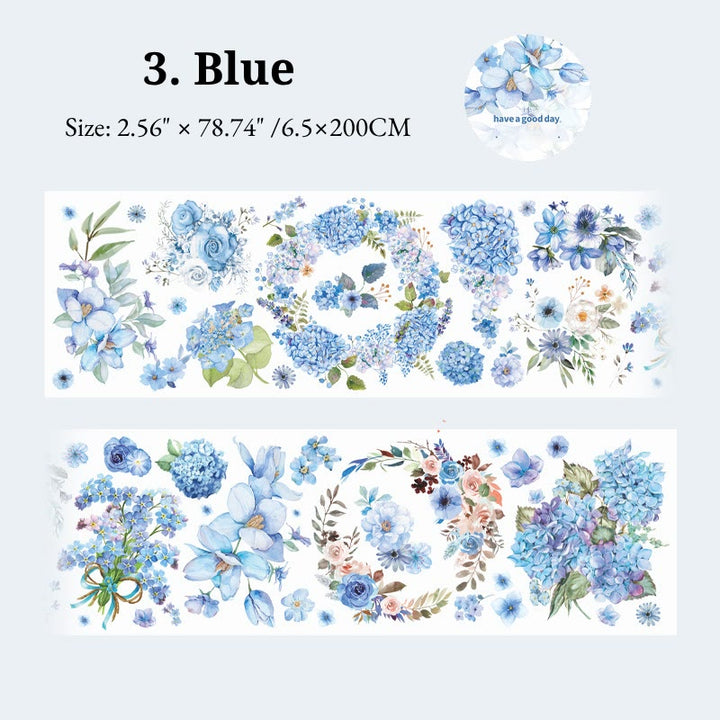 Floral Washi Tape Sticker Self-Adhesive Scrapbook DIY Decor