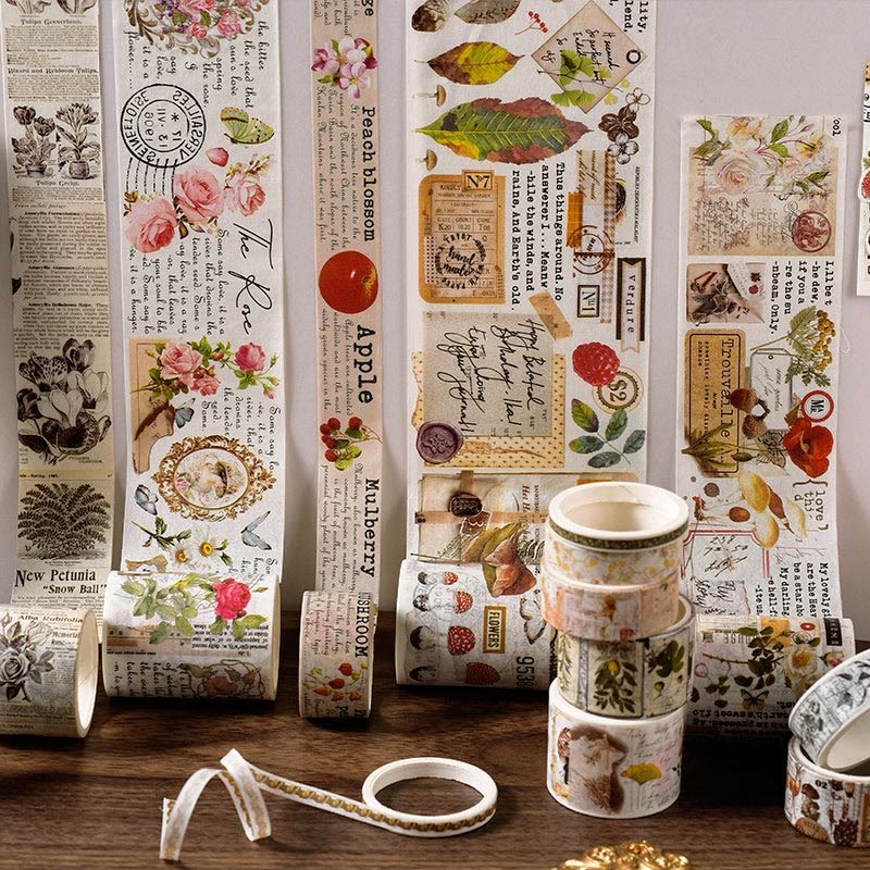 Retro Nostalgic Memory Washi Tape Set Bookish Decorative Scrapbook Tape