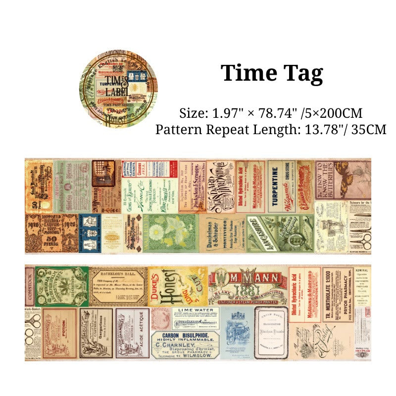 Time Past Series Washi Tape Decorative Scrapbook Tape