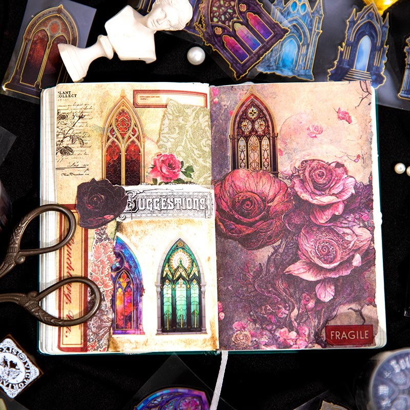 Gothic Church Series PET Tape Decorative Scrapbook Tape