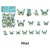 Sky Land Theme Sticker Pack PET Laser Gold Butterfly Sticker