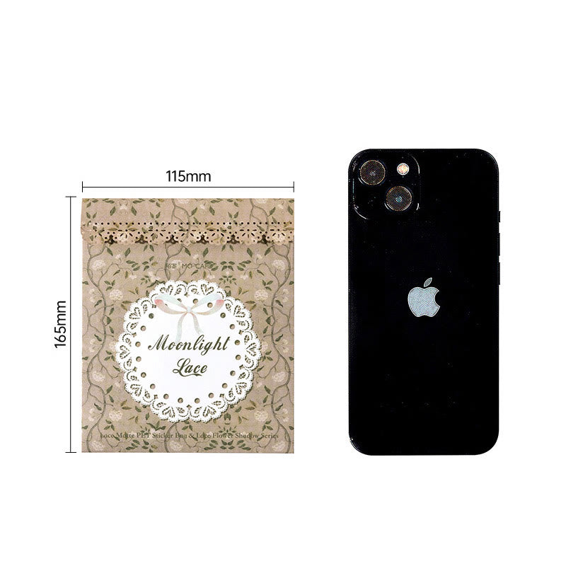 Floral Lace Series PET Sticker Set For Journal Decor