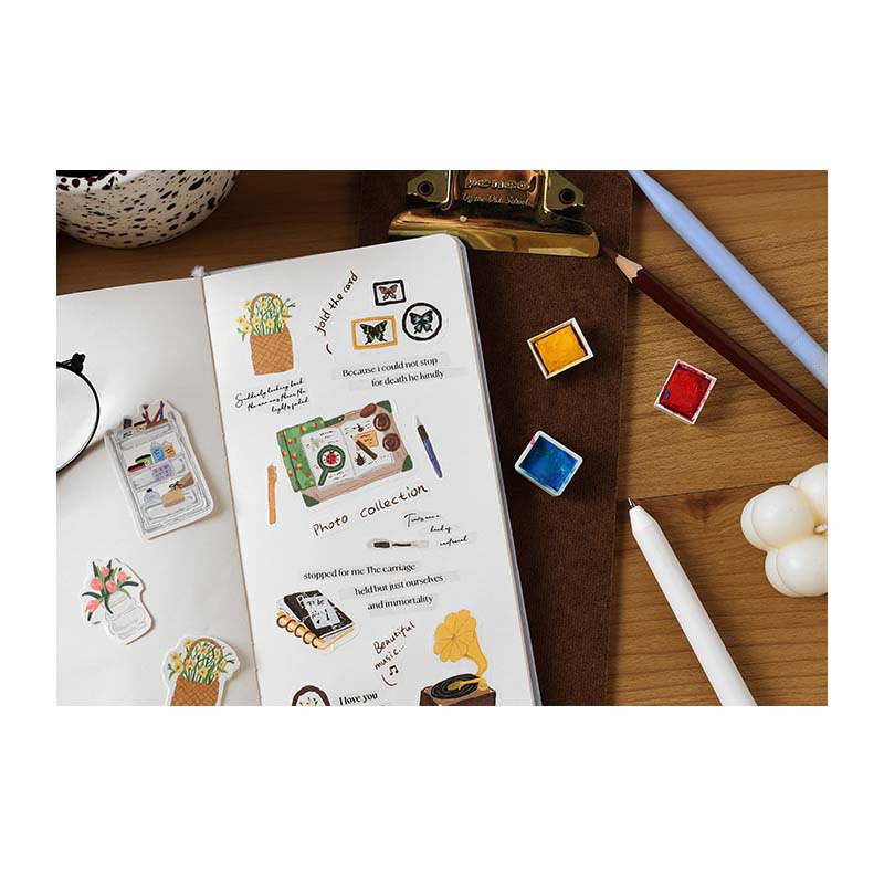 Travel Sketch Series Washi Sticker For DIY Journal Decor