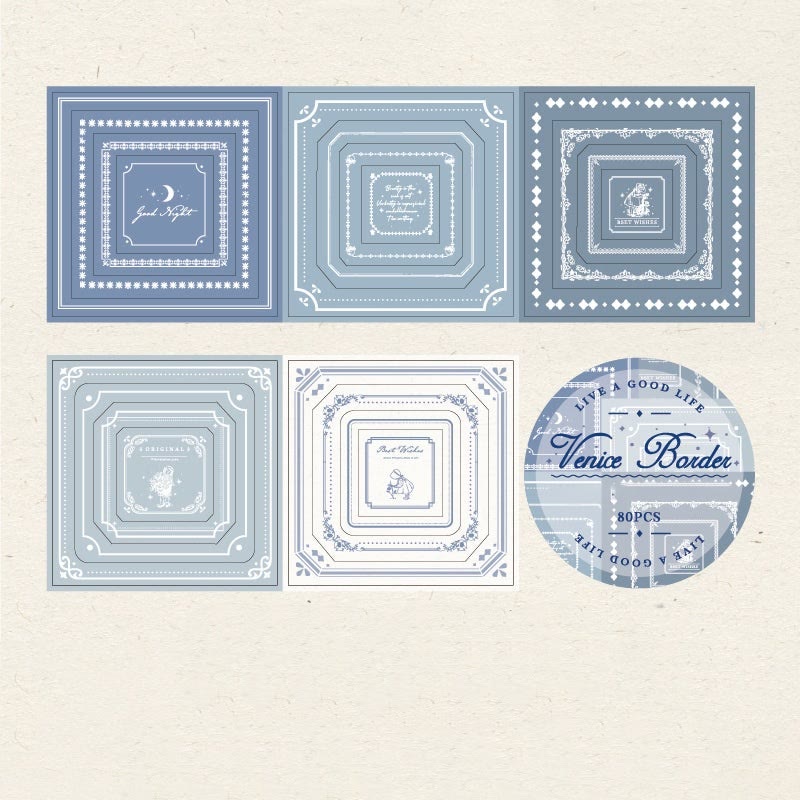 Venetian Border Series Sticker Set For DIY Journal Decor