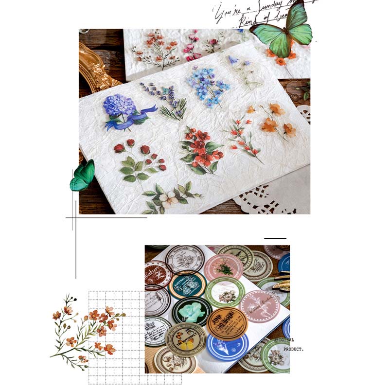 Cute Retro Images Series Sticker For Journal Decor