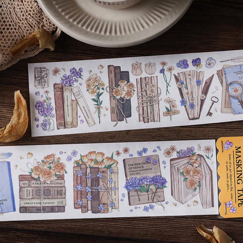 Flowers In Bottle Series Sticker Tape For Journal Decor