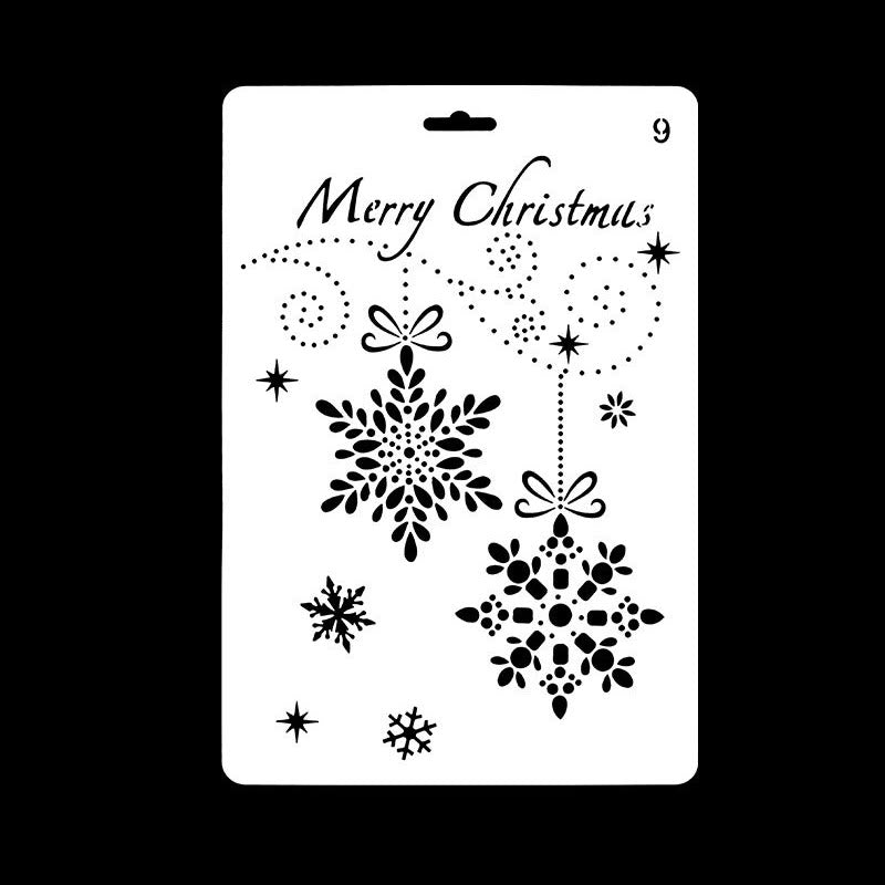 Christmas Painting Template Hollow Out Drawing Board For Kids DIY