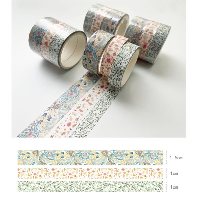 3 Rolls Set Basic Washi Tape Decorative Scrapbook Tape