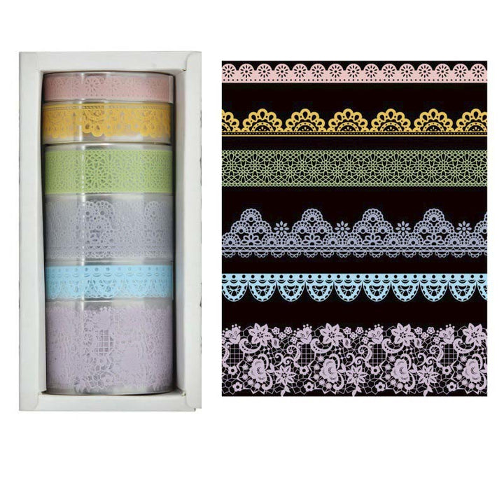 Sparkling Lace Series PET Tape Set Decorative Scrapbook Tape