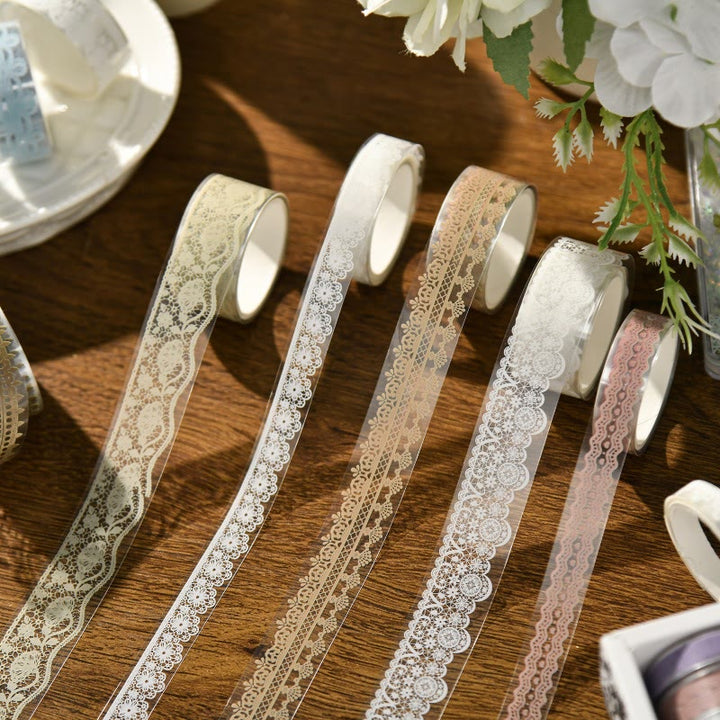 Sparkling Lace Series PET Tape Set Decorative Scrapbook Tape