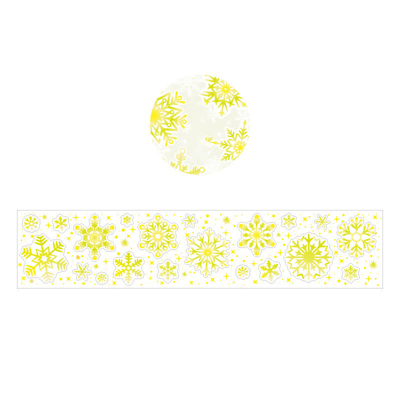 Snowflake Series Laser PET Tape Decorative Scrapbook Tape