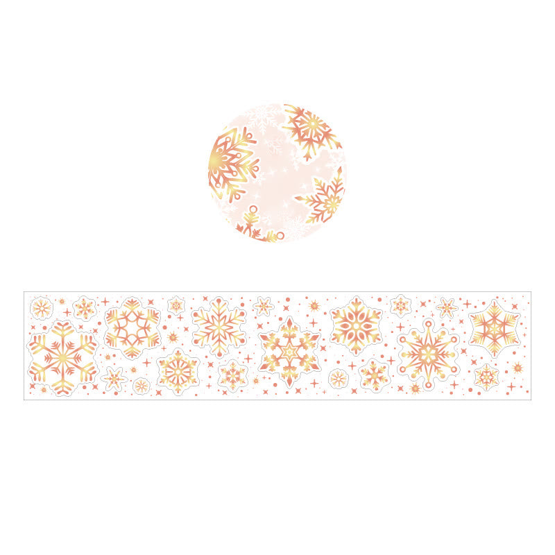 Snowflake Series Laser PET Tape Decorative Scrapbook Tape