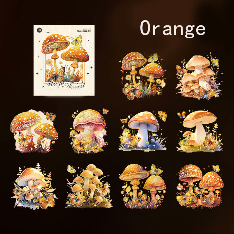 Magic Forest Series Mushroom PET Sticker For Journal Decor