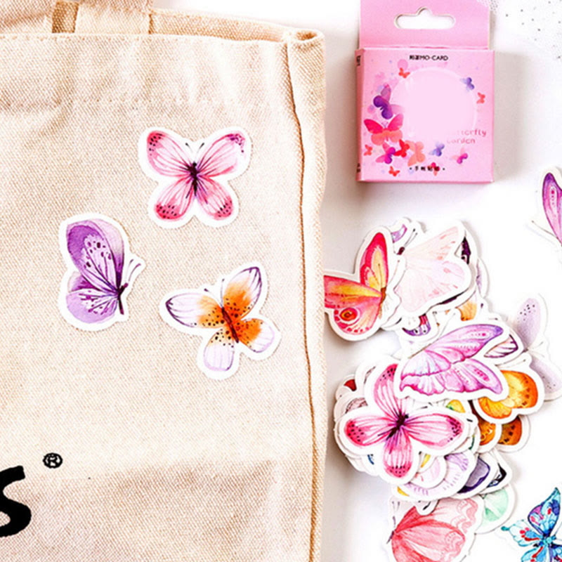 46pcs Butterfly Garden Series Sticker For Journal Decor