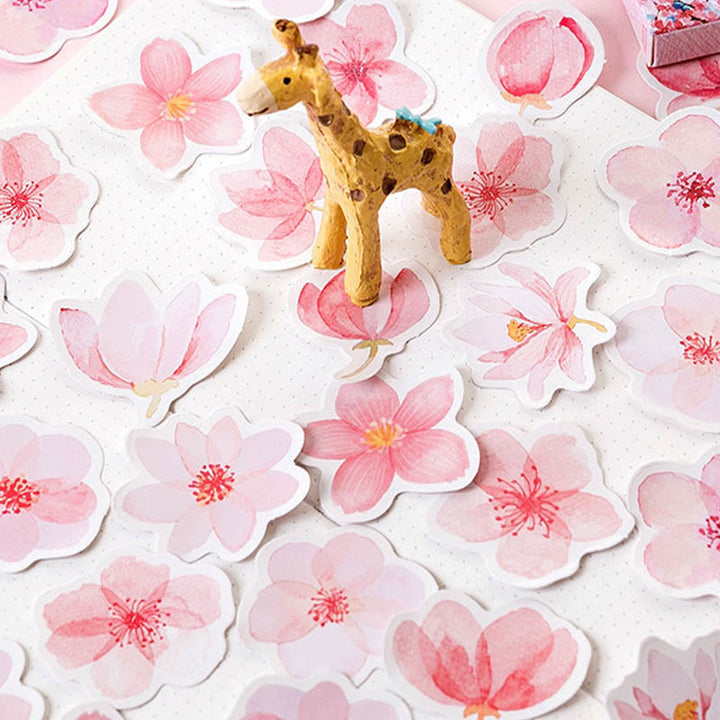 45pcs Cherry Blossom Petal Sticker For Journal Decor