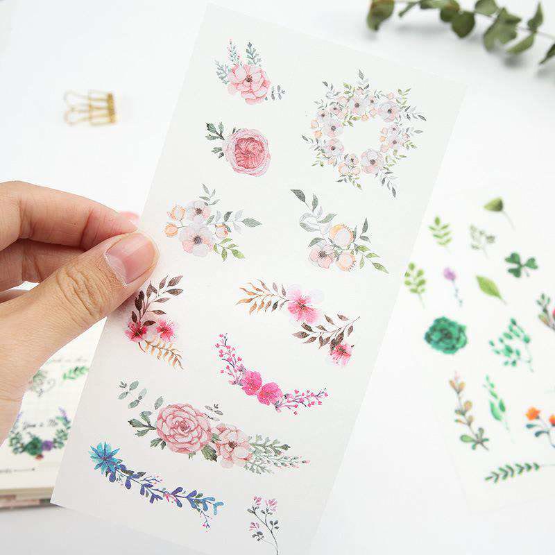 Watercolour Plants Series Washi Sticker For Journal Decor