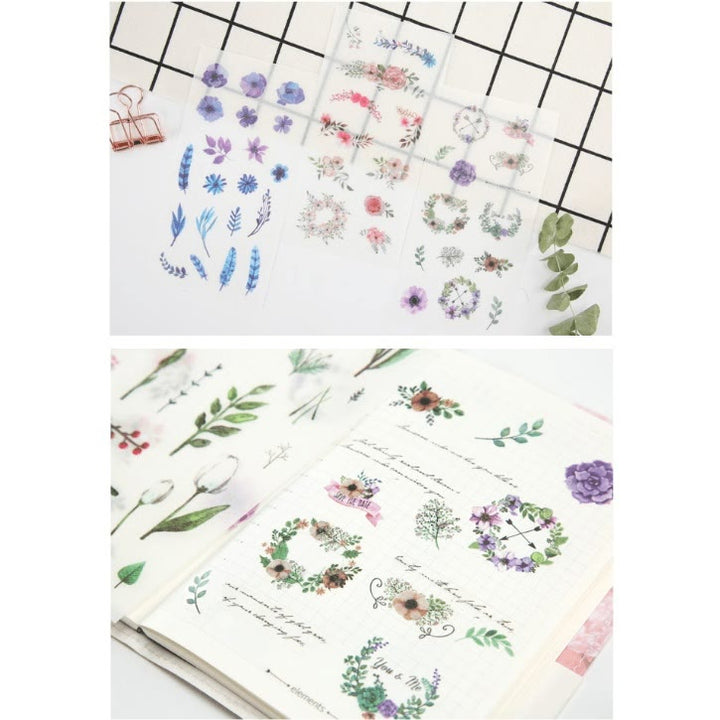 Watercolour Plants Series Washi Sticker For Journal Decor