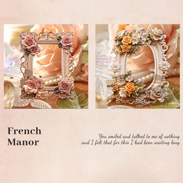 Flower Mirror Manor Series Sticker For Journal Decor