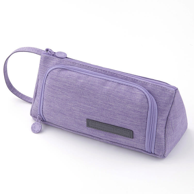 Simple Handheld Canvas Stationery Bag Pen Case For Student