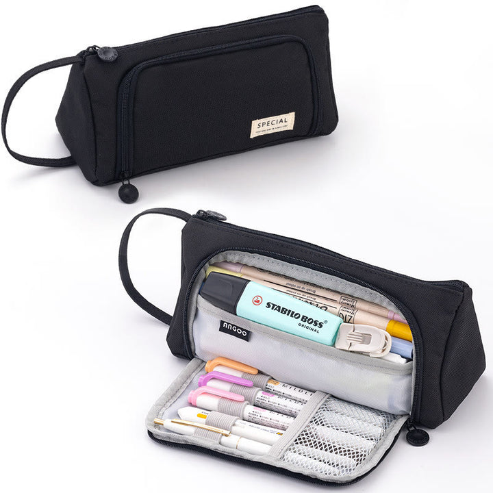 Simple Handheld Canvas Stationery Bag Pen Case For Student