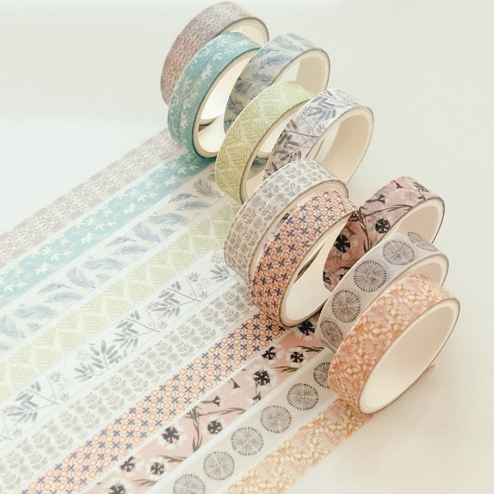 5 Rolls Passing Time Series Washi Tape Set Scrapbook Tape