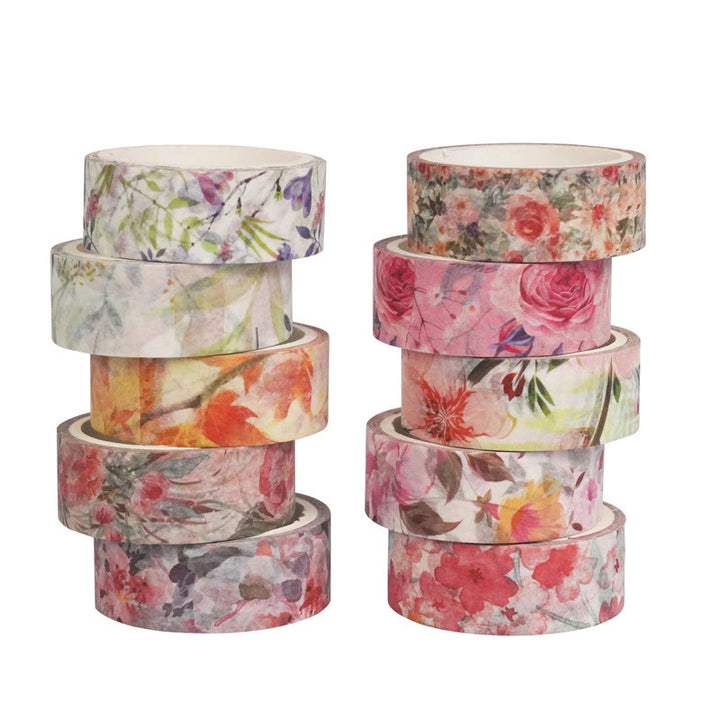 20/40 Rolls Flowers Time Series Washi Tape Set Scrapbook Tape