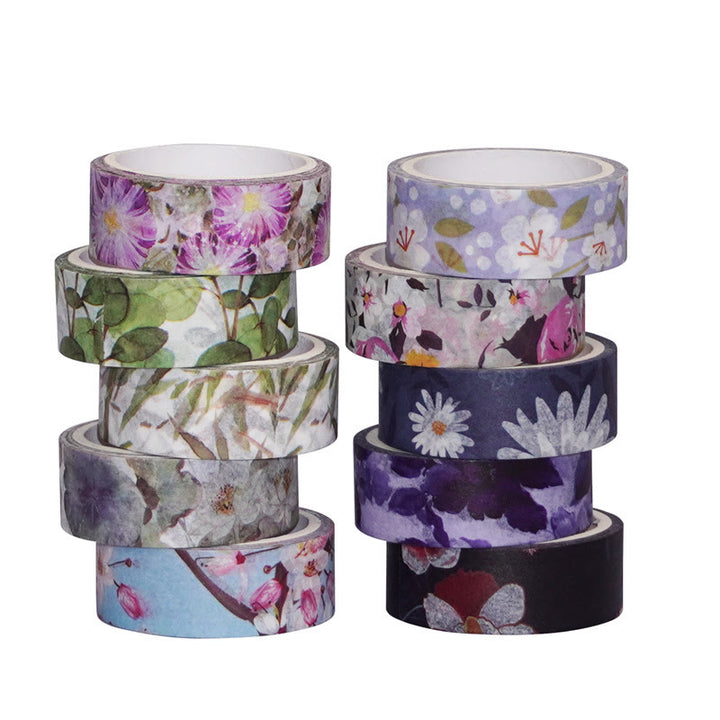 20/40 Rolls Flowers Time Series Washi Tape Set Scrapbook Tape