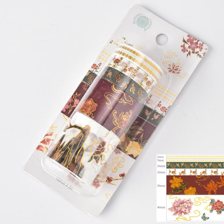 6 Rolls Mountain Sea Series Washi Tape Set Scrapbook Tape