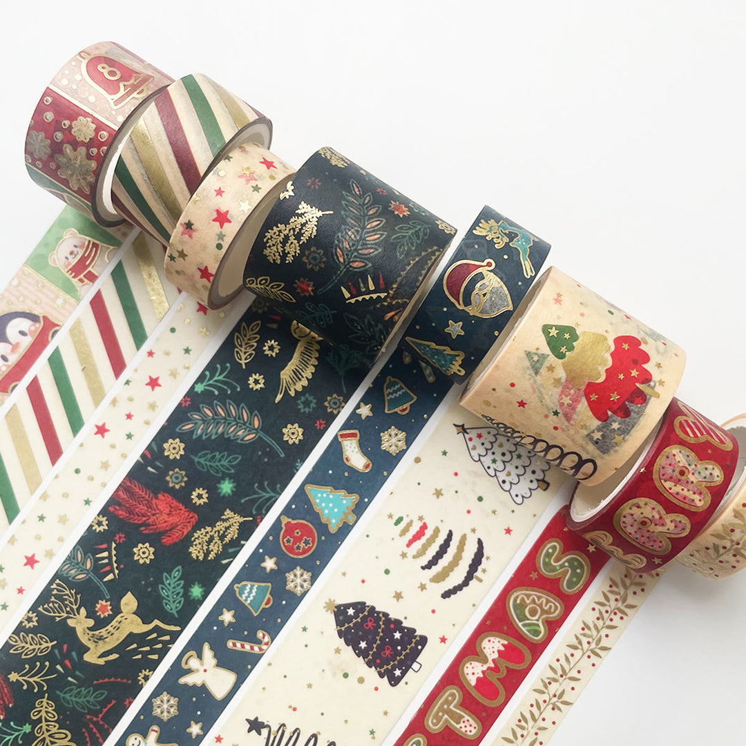 8 Rolls Merry Christmas Series Washi Tape Set Scrapbook Tape