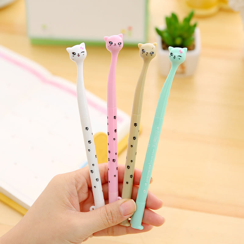 0.5mm/0.38mm Tip Pens For Students Cute Cat Pattern Office Supplies