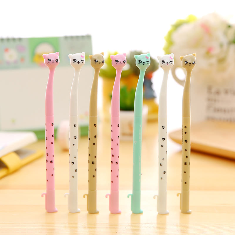 0.5mm/0.38mm Tip Pens For Students Cute Cat Pattern Office Supplies