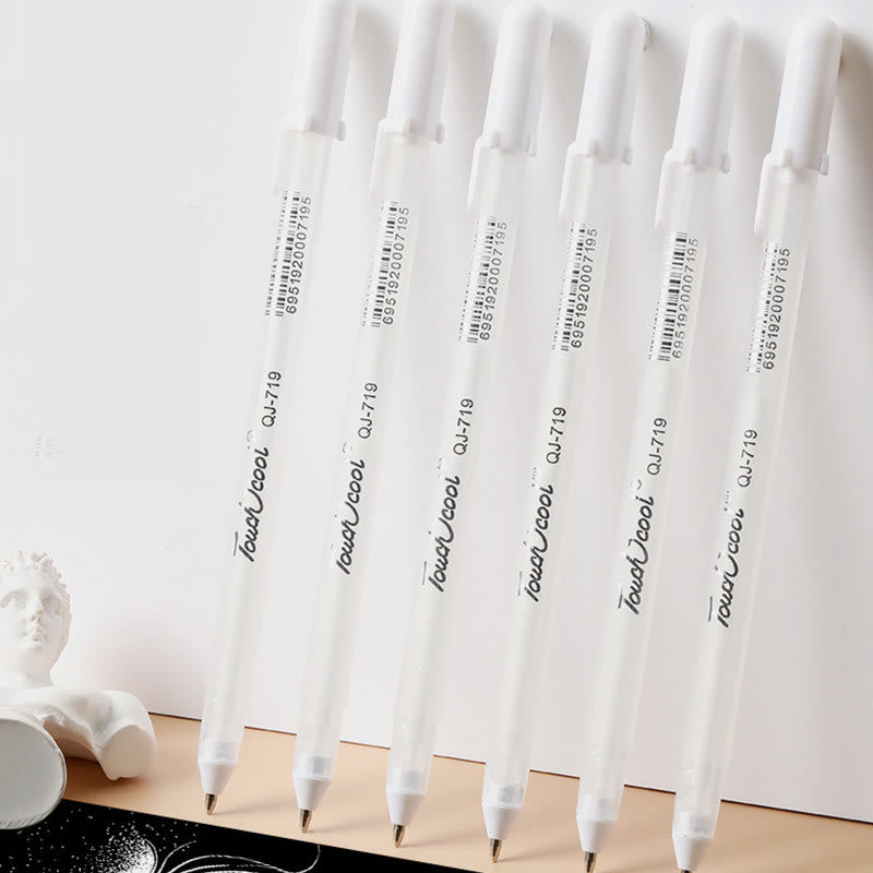 0.8mm Tip Highlight Pens For Students Clear Pattern Office Supplies