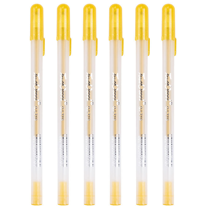 0.8mm Tip Highlight Pens For Students Clear Pattern Office Supplies