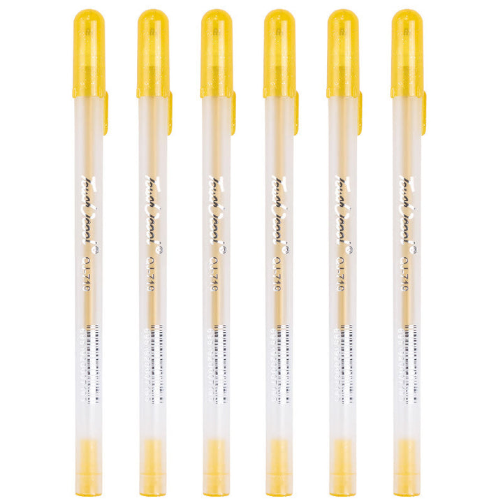 0.8mm Tip Highlight Pens For Students Clear Pattern Office Supplies