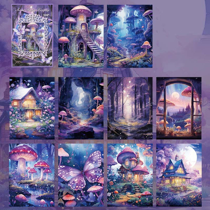 Secret Fantasy Series Paper Set Decorative Journaling Backing Paper