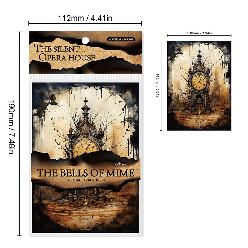 Opera Silence Series Paper Set Decorative Gothic Backing Paper