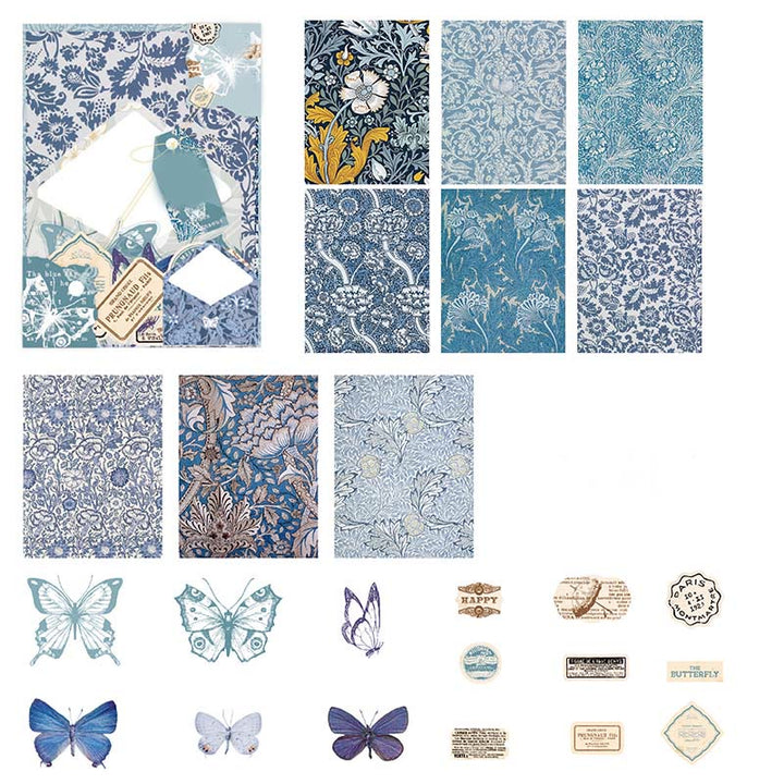 Butterfly Letter Series Paper Set Decorative Journaling Backing Paper