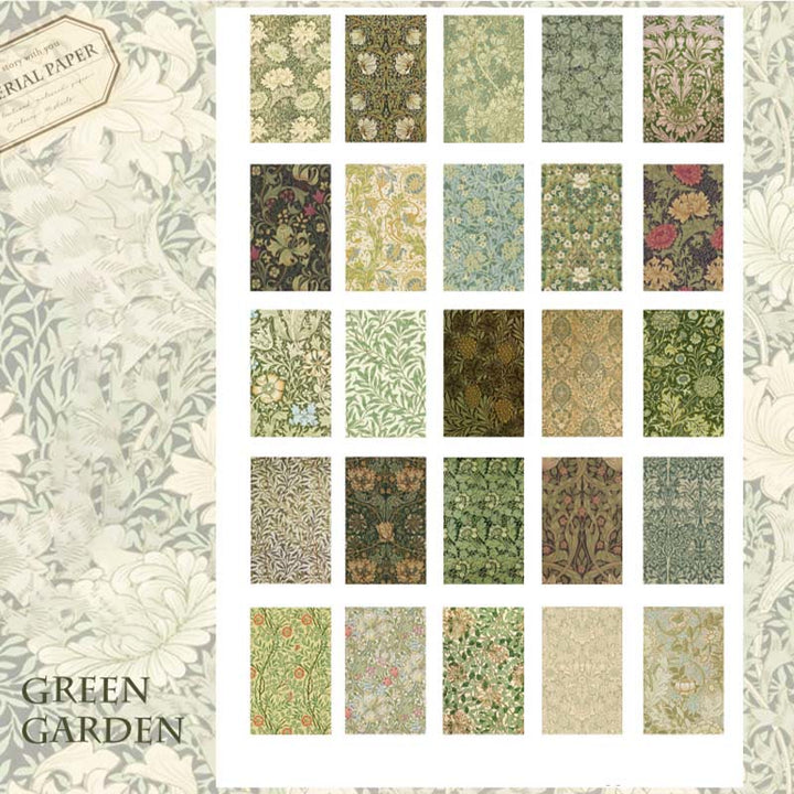 Morris collection Series Paper Set Decorative Journaling Backing Paper