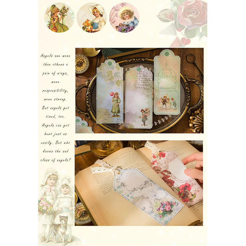 Angels' Letter Series Shaped Bookmark Collage Card Decorative Paper