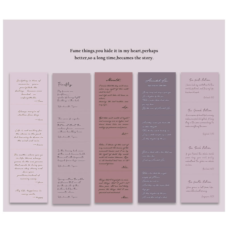 Slow Poems Series Paper Set Decorative Journaling Backing Paper