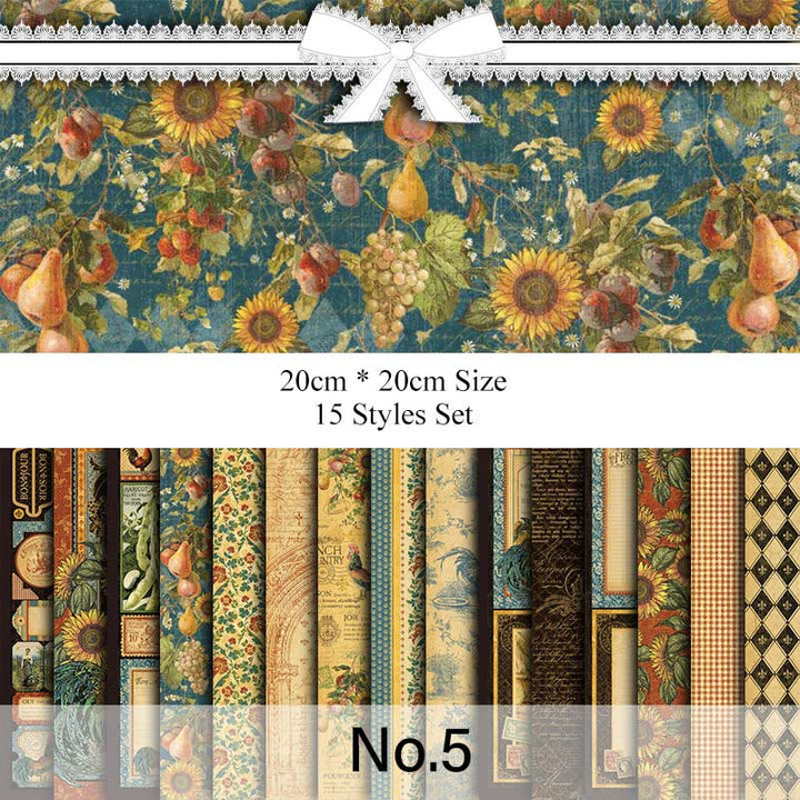 French Romantic Series Paper Set Decorative Journaling Backing Paper