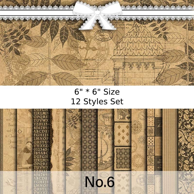 French Romantic Series Paper Set Decorative Journaling Backing Paper