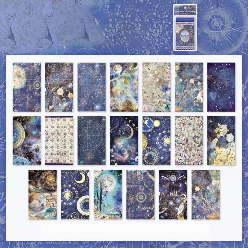 Flashy Old Dream Series Paper Set Decorative Journaling Backing Paper