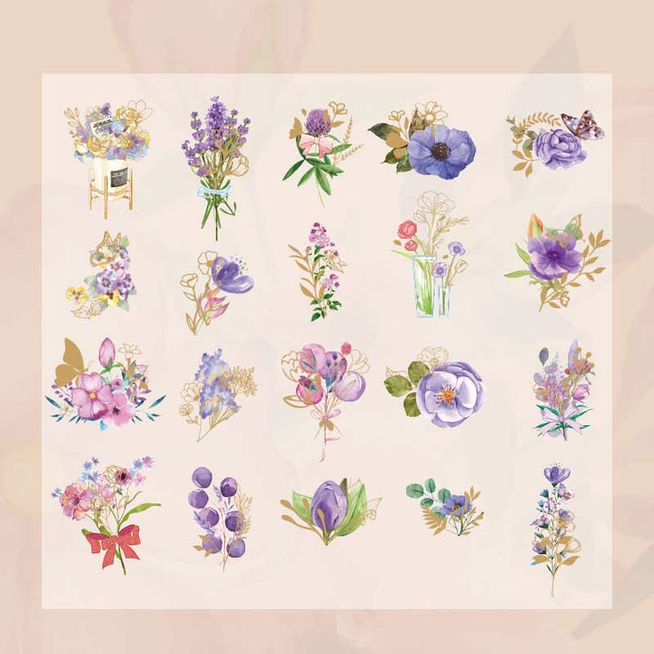 40pcs Peach Blossom Series Sticker For DIY Journal Decor