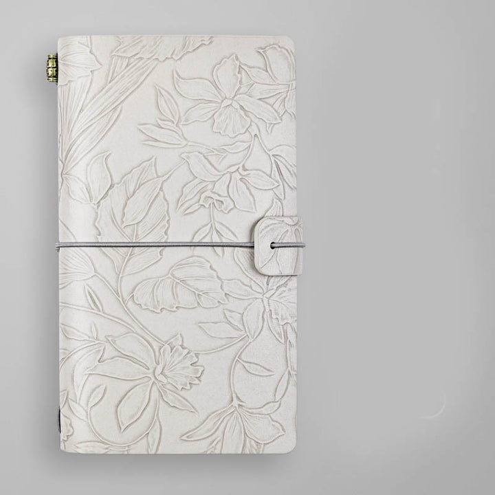 A6 Embossed Soft Leather Cover Notebook For Travel Daily Record