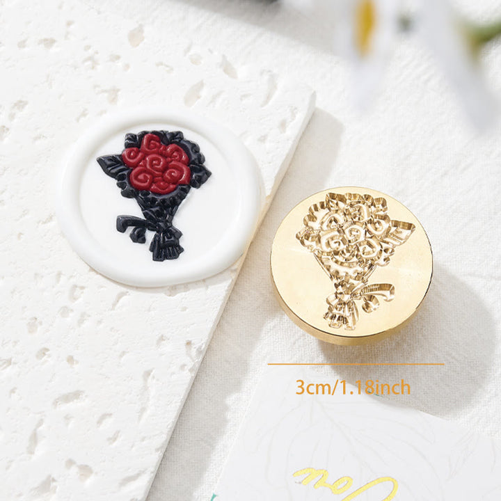 3D Embossed Wedding Series Seal Wax Stamp Head Warm Gift